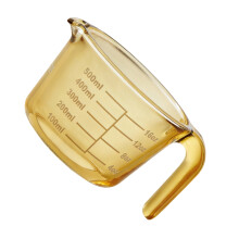 Maatbeker van hoog borosilicaatglas met handvat voor melk-500 ml