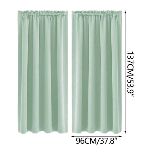 Black Silk Curtains for Bedroom and Kitchen Heat Insulation 1