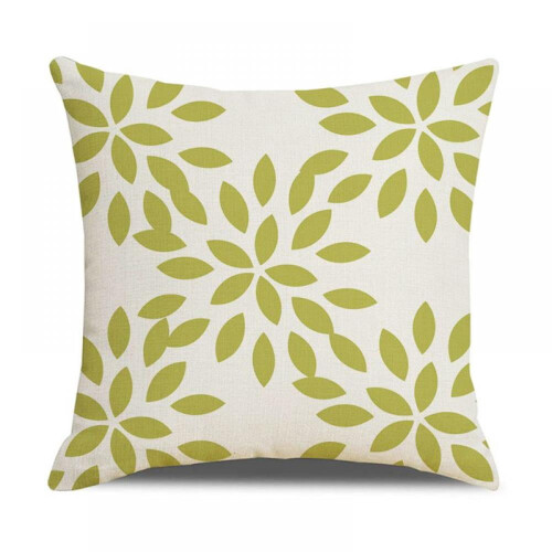 Conjunto de 4 capas de almofada decorativas com estampa geométrica verde claro, 45x45 cm (18x18 polegadas). 1