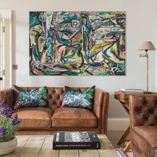 Impression sur toile abstraite de Jackson Pollock 20x30cm 2