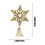 Enfeite de árvore de Natal em forma de estrela dourada 3D com glitter, 25 cm (10 polegadas) 3