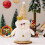 Plush Christmas Tree Ornaments White Gold 6pcs 4