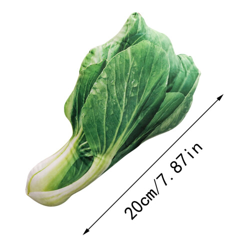 Federa per cuscino con frutta e verdura grigliate artificiali, 20 cm 2