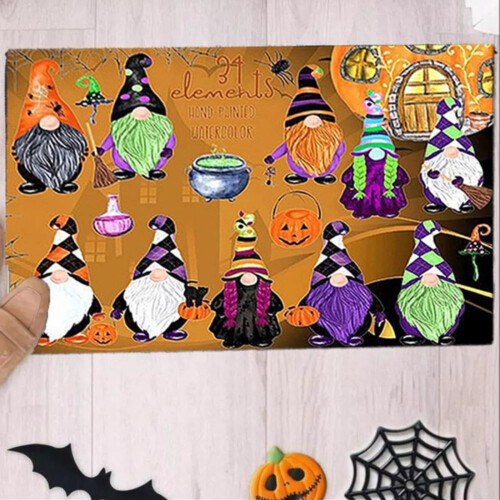 Χαλί πόρτας Halloween με σχέδιο κολοκύθας-αράχνης αντιολισθητικό 23,4x 2
