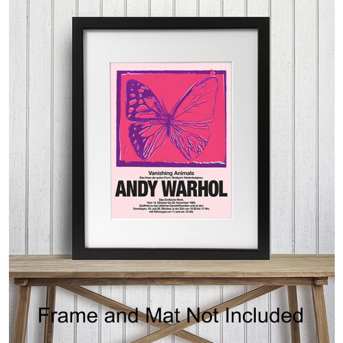 Różowy motyl Andy'ego Warhola na płótnie 2