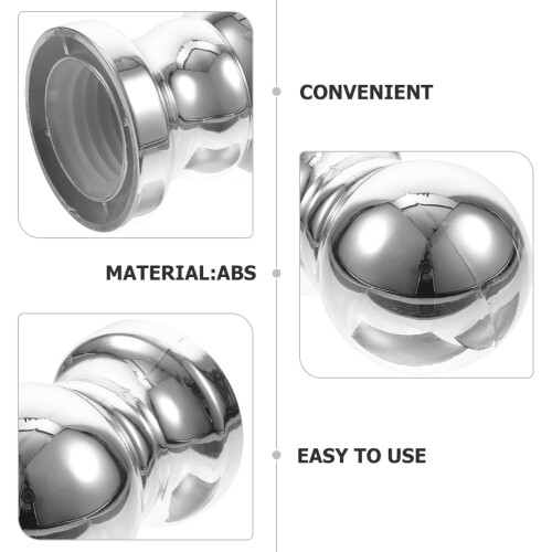 Silver ABS Flagpole Finial Ball Topper (2 pcs) 2