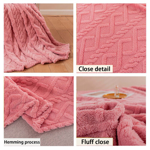 Fleece tæppe 100x120 cm blødt og varmt sofatæppe 1