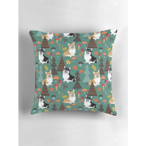 Corgi Höstskog Prydnadskudde - Mörkblå 2