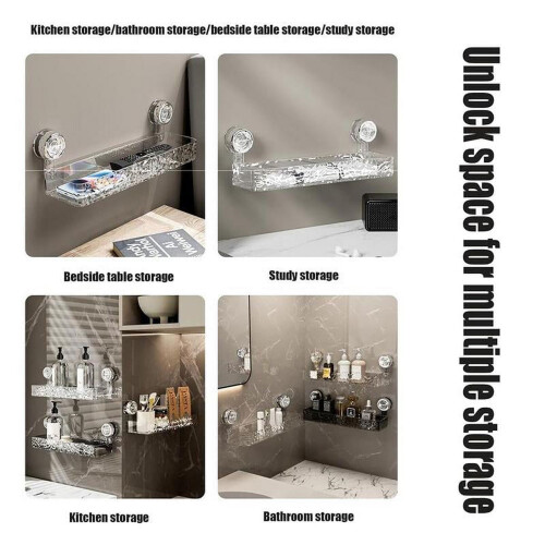 Rectangle Bathroom Organizer Shelf – No-Drill Countertop 2