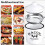 Klassisches Schweineölglas aus weißer Emaille mit-Set 2 4