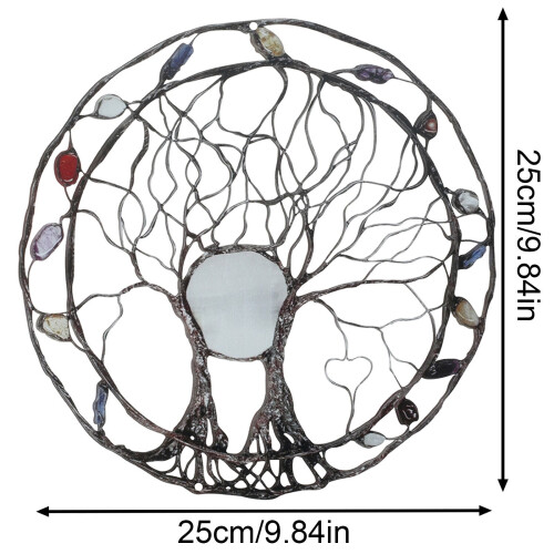 Arbre de Vie - Décoration murale rustique à suspendre - 25 cm 2