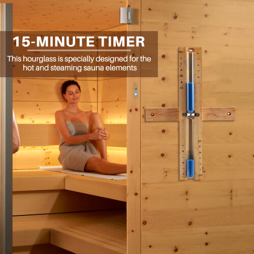 15 Minute Timer Sauna  Wall Rotating Sand Timer Countdown Clock 15 Minute () 2