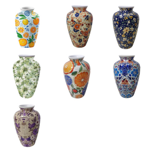 Vases à fleurs fabriqués à partir de 120 pièces de puzzle-D 2