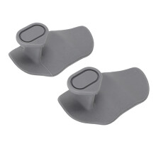2 Stück fingerlose Gym-Grips aus Silikon, grau, rutschfest