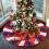 Jupe d'arbre de noël imprimée drapeau National, tapis-120cm 2