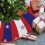Jupe d'arbre de noël imprimée drapeau National, tapis-120cm 6