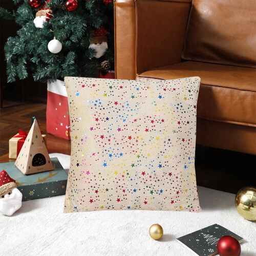 Julepentagram pudebetræk – beige polyester, 2