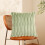 Groene gestreepte kussensloop 45x45cm met verborgen ritssluiting 5
