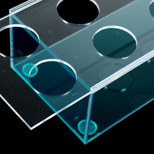 Jarrón rectangular de plástico para flores, 25 x 9,5 x 6,5 cm. 2