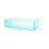 Jarrón rectangular de plástico para flores, 25 x 9,5 x 6,5 cm. 4