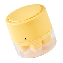 Convenient Push Out Ice Cubes Tray 7 Grids Press Ice-Yellow