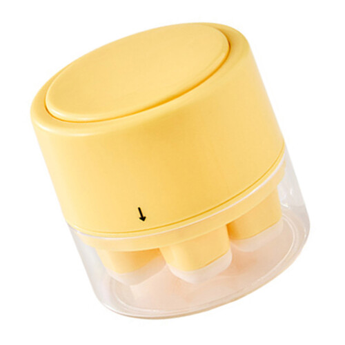 Convenient Push Out Ice Cubes Tray 7 Grids Press Ice-Yellow