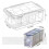 Multipurpose Storage Box,Clear Crafts Storage Organizers,Portable Acrylic Storage Containers with 4 Inner Boxes 6