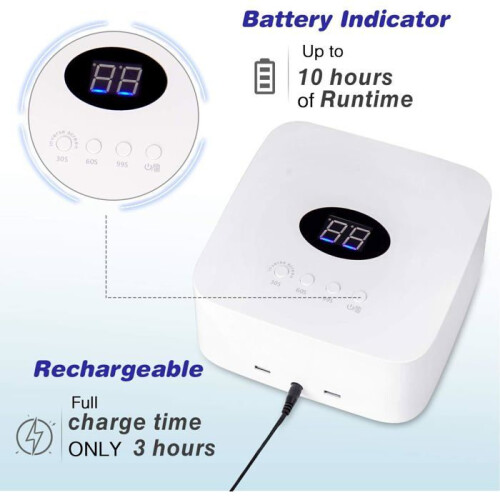 UV/LED Lamp - NETBOAT - Rechargeable - Cordless - Infrared Sensor - Enhanced LCD Screen 2