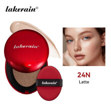 (17C, 18g) Lakerain Red Cushion Foundation Concealer Hydrating Oil-Control Long-Lasting Natural Look #23 Natural Beige 0.53oz