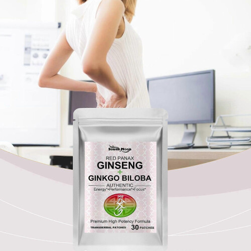 Red Ginseng Ginkgo Body Patch, Natural Microcirculation, Energy Boost ,30pcs 1