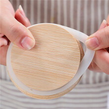 30 Frascos de Vidrio con Tapa de Madera de Bambú, Herméticos, para Almacenamiento en la Cocina, para Alimentos, Té, Café, Granos, Dulces.