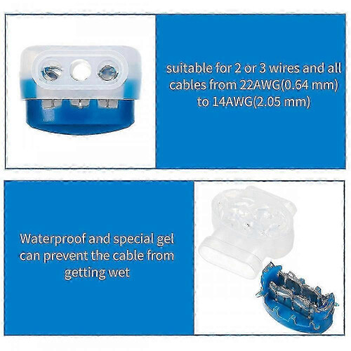 3 Way Wire Connectors Electrical 314-Box Wire Connectors 60Pcs 2