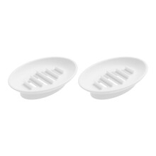 Porte-savon moderne avec Base antidérapante, 2 pièces,-Blanc