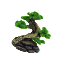 Resin Moss Tree Sculpture Decorative Tree Plant For Fishtanks-S