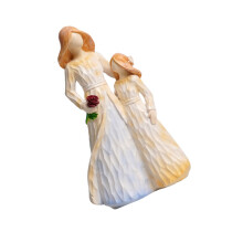 Family Sculpture Ornament Mother Daughter Figurine Gift for-1