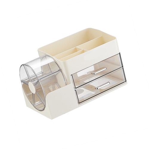Round Cosmetic planner With Accessible Racks And double-1