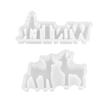 Christmas Deer Candle Silicone Molds For Handmade Candle Soap-C