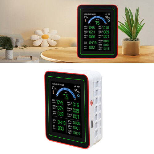 18-in-1 Luftqualitätsmessgerät 2000mAh 90x70x35mm ABS