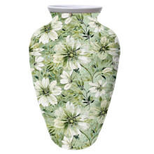 Unique Flower Vases Made by 120 Curved Plastic Puzzle Pieces-F