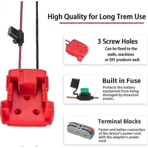 Power Wheels Adaptor Compatible with Milwaukee M18 (2 Pack) 2