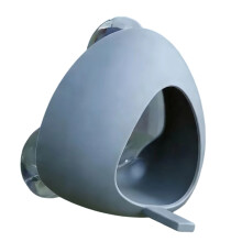 Clear Viewing Suction Cup Window Bird Feeder Large Food-Gray
