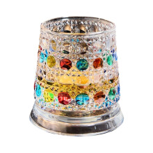 Hand Painted Rotating Whiskeys Glasses With 360 Degree-2