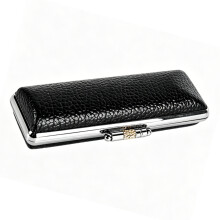 PU Leather Metal Stamper Storage Box With Velvety-black pattern