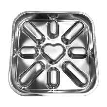 Rustproof Stainless Steel Dogs Food Container-square heart