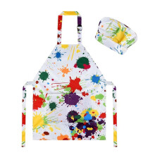 Waterproof Apron and Hat Set For Kids With Adjustable Belt-B4