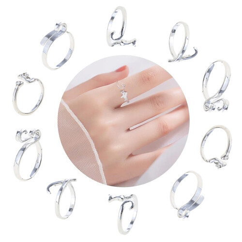 Crochet Rings for Finger Adjustable Size 10pcs 1