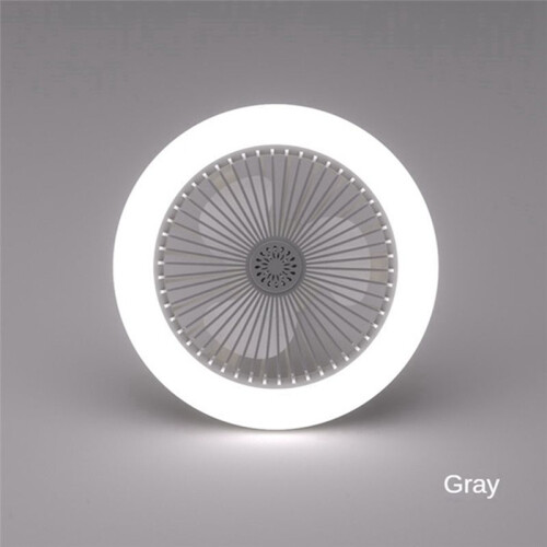 2X Ventilatore da Soffitto con Telecomando e Luce 30W LED Fan Fan  Silent Ventilatore da Soffitto Convertitore E27 Base Grigio 1