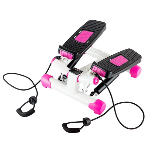 Twist Stepper with Ropes, Pink - Compact Exercise Equipment
