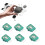 500PCS 3D Joystick Potentiometers Sensor Module for PS4/ ONE/ Series S Controllers 3D Thumbstick Axis Resistors 8