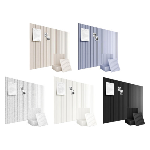 6Pcs Large Felt Bulletin Board Wall Organizers,Pin-silver gray 1